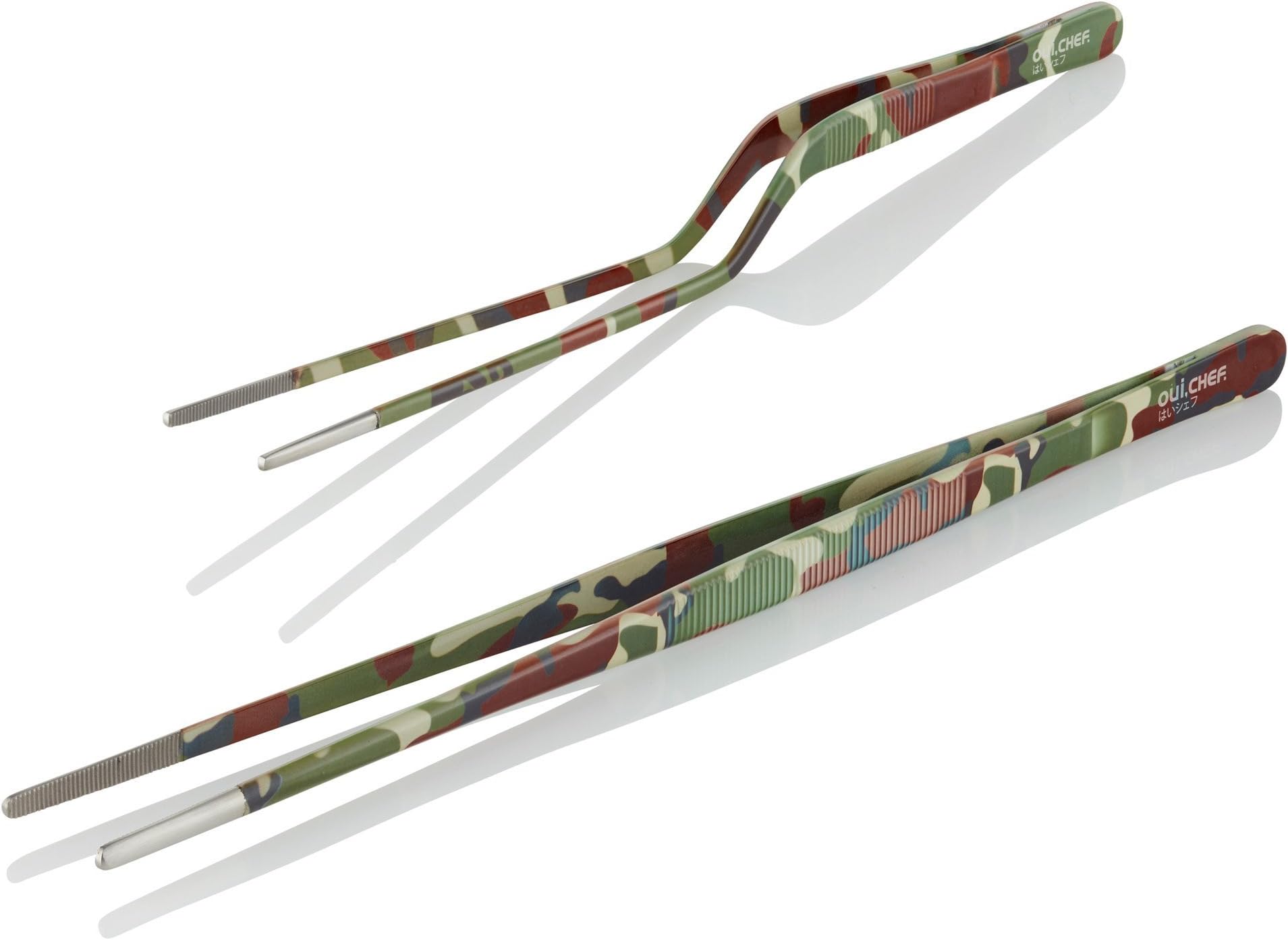OUI CHEF High Precision 2 Piece Chef’s Tweezers Kit (Camo)
