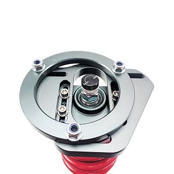 Godspeed MSS-THE02-C Adjustable Camber Pillow Ball Plate for Coilovers w/ 12mm Shaft, Billet Aluminum, Set of 2