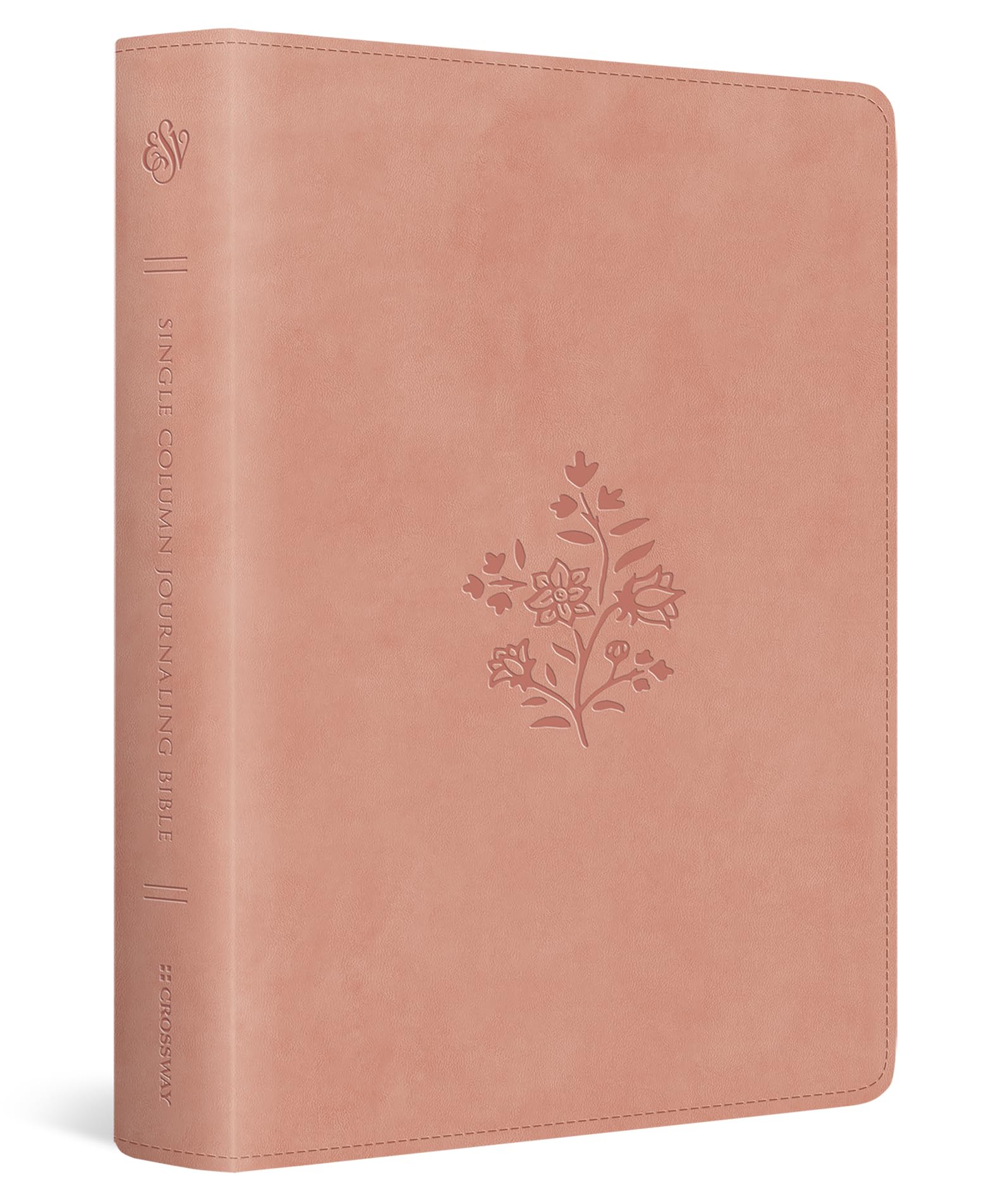 ESV Single Column Journaling Bible (TruTone, Blush Rose, Wildflower Design)