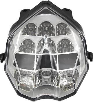 Motorcycle LED Tail Light - Integrated LED Tail Brake Turn Signal Light Compatible with Triumph Speed Triple 675/R Daytona 13-16 Street Triple S 765 17-18 Clear