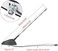 Vista 2 de X AUTOHAUX Antena de alimentación de coche Radio AM FM antena de señal mástil montado en techo antena reemplazar A9068200475 para Benz Sprinter