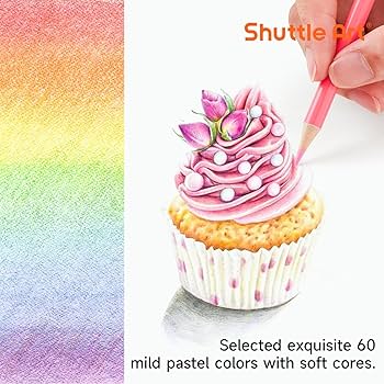 Amazon | Shuttle Art 色鉛筆 60色セット パステル カラーペン