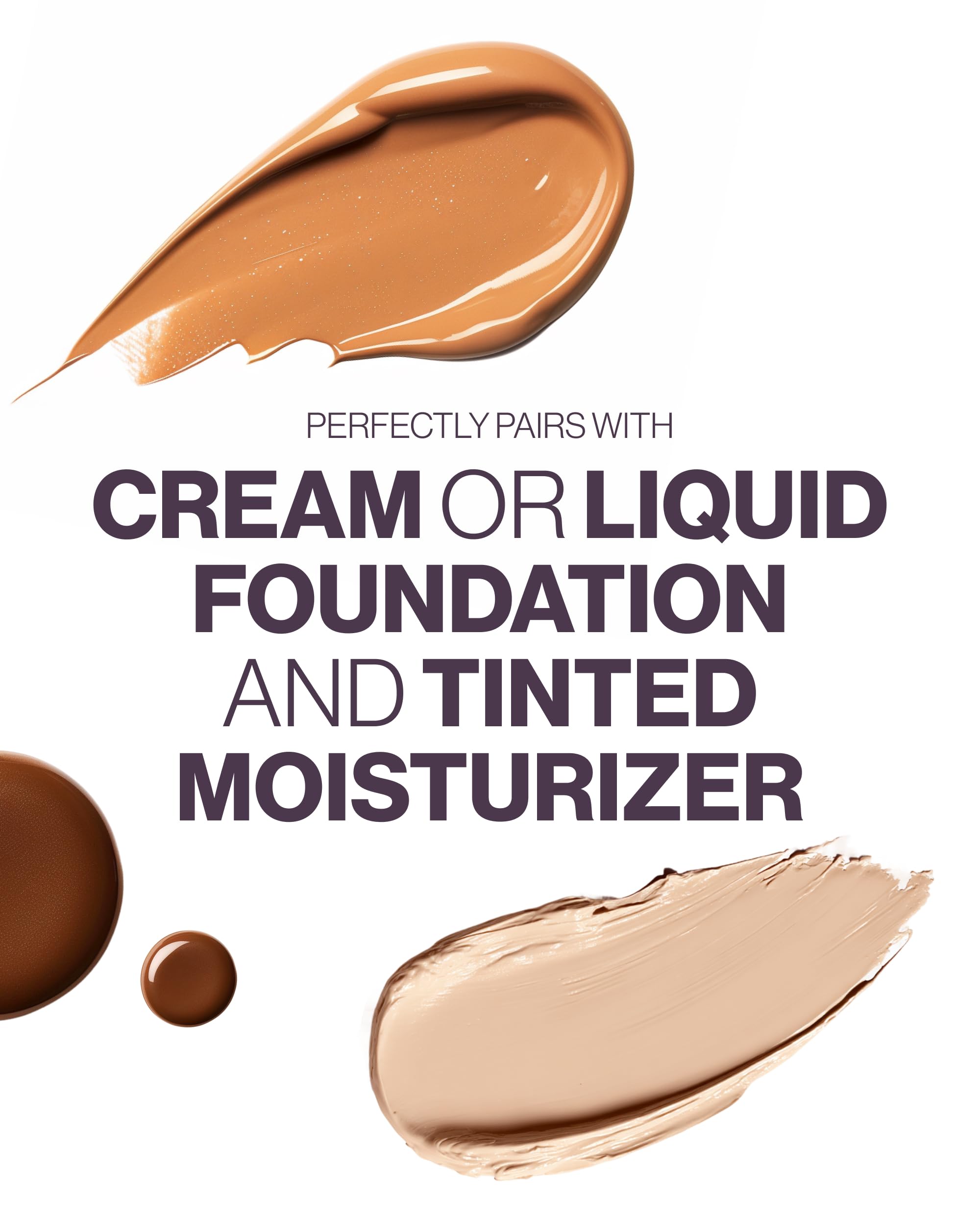 Anisa Beauty Travel Pinnacle - Pennello per fondotinta, compatto, vegano, ad alta densità, per applicazione senza soluzione di continuità, ideale per trucco liquido, in crema e in polvere, portatile e