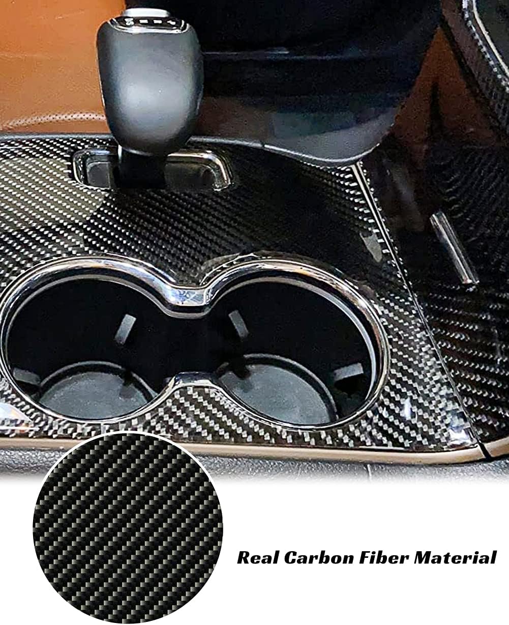 JeCar Gear Shift Panel Trim Cover Kit Interior Accessories for 2014-2015 Jeep Grand Cherokee WK2, Carbon Fiber Finish