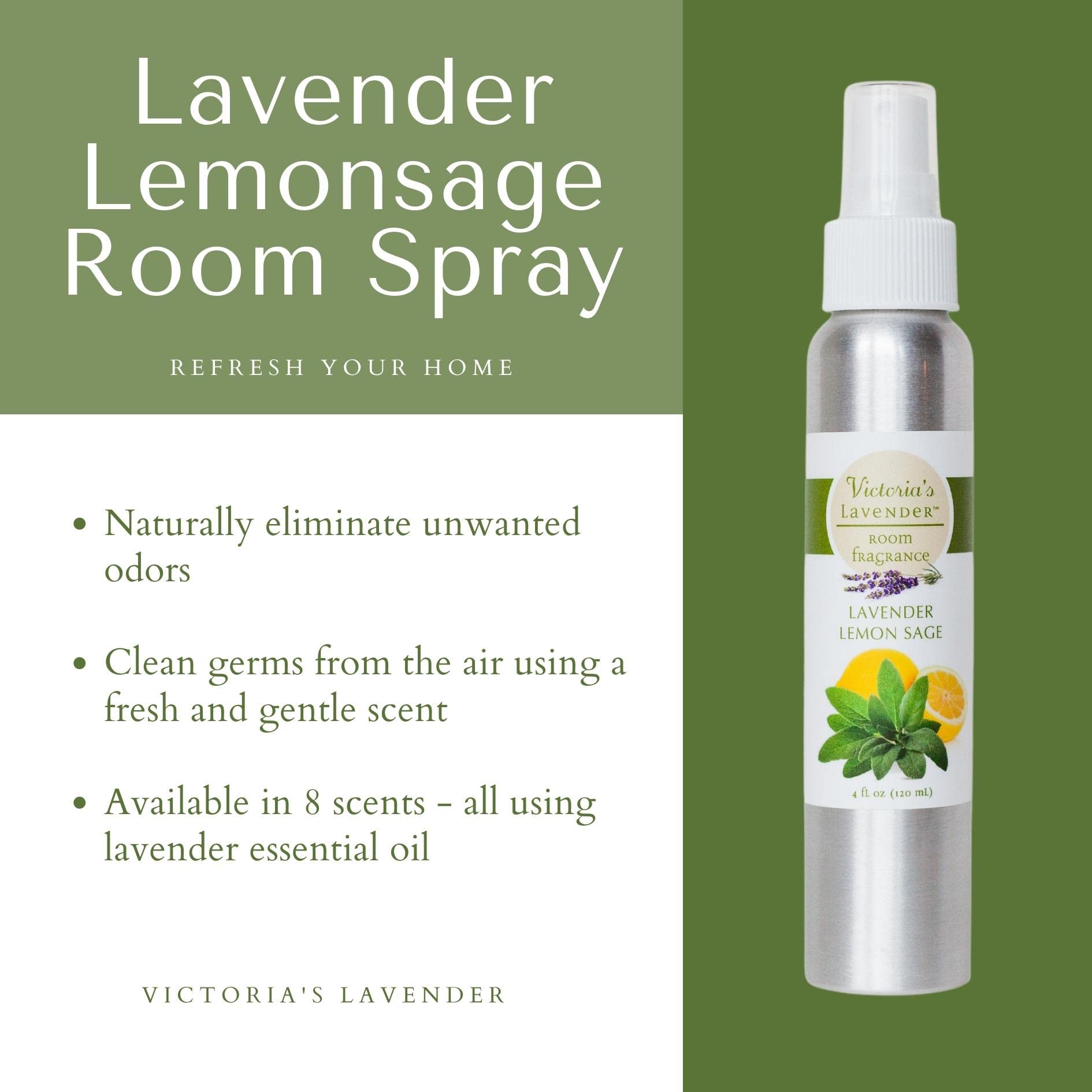 Victoria's Lavender Room Fragrance Spray - Lavender Lemon Sage 1 Pack, 4 oz view 2