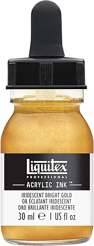 Vista 52 de Liquitex - Pintura acrílica profesional INK! Jarro de 1 onza, color blanco de titanio Umber crudo transparente