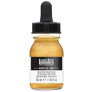 Liquitex Professional Acrylic Ink, 1-oz Jar, Iridescent Bright Gold
