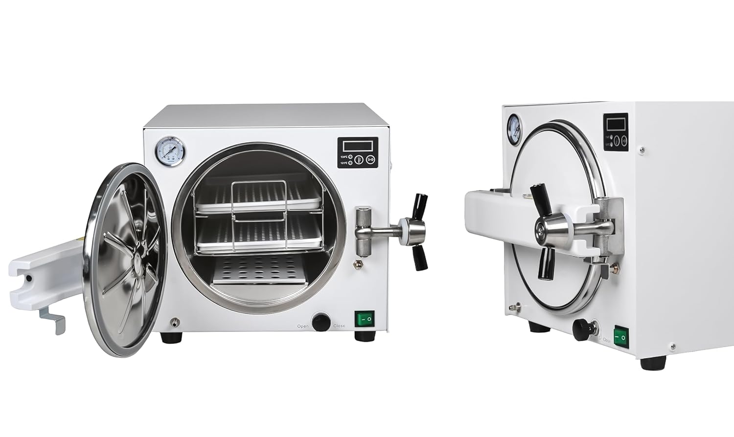 US White 18L 900W Autoclave Stainless Steel Steam Sterilizer Lab Equipment High Temperature Steam Box Machine 110V E218