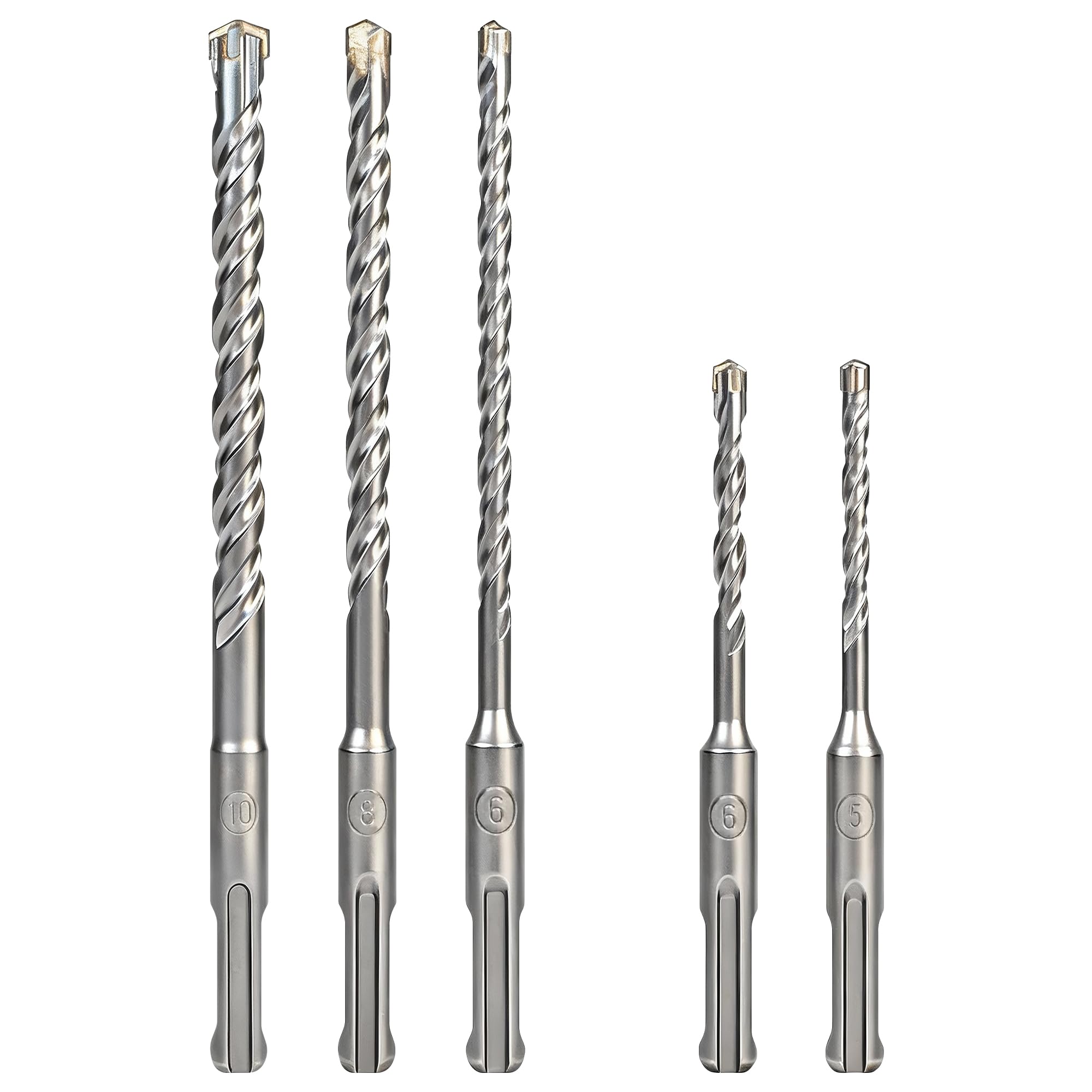 SDS Plus Drill Bit Set for Concrete, Brick, Stone and Marble