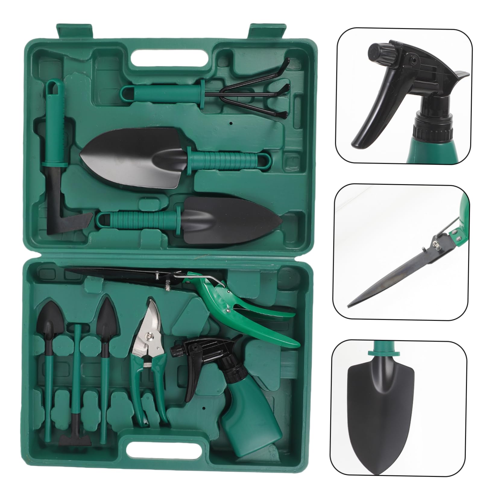 Juego de Herramientas de Jardinería Portátil con Estuche de 10 Piezas