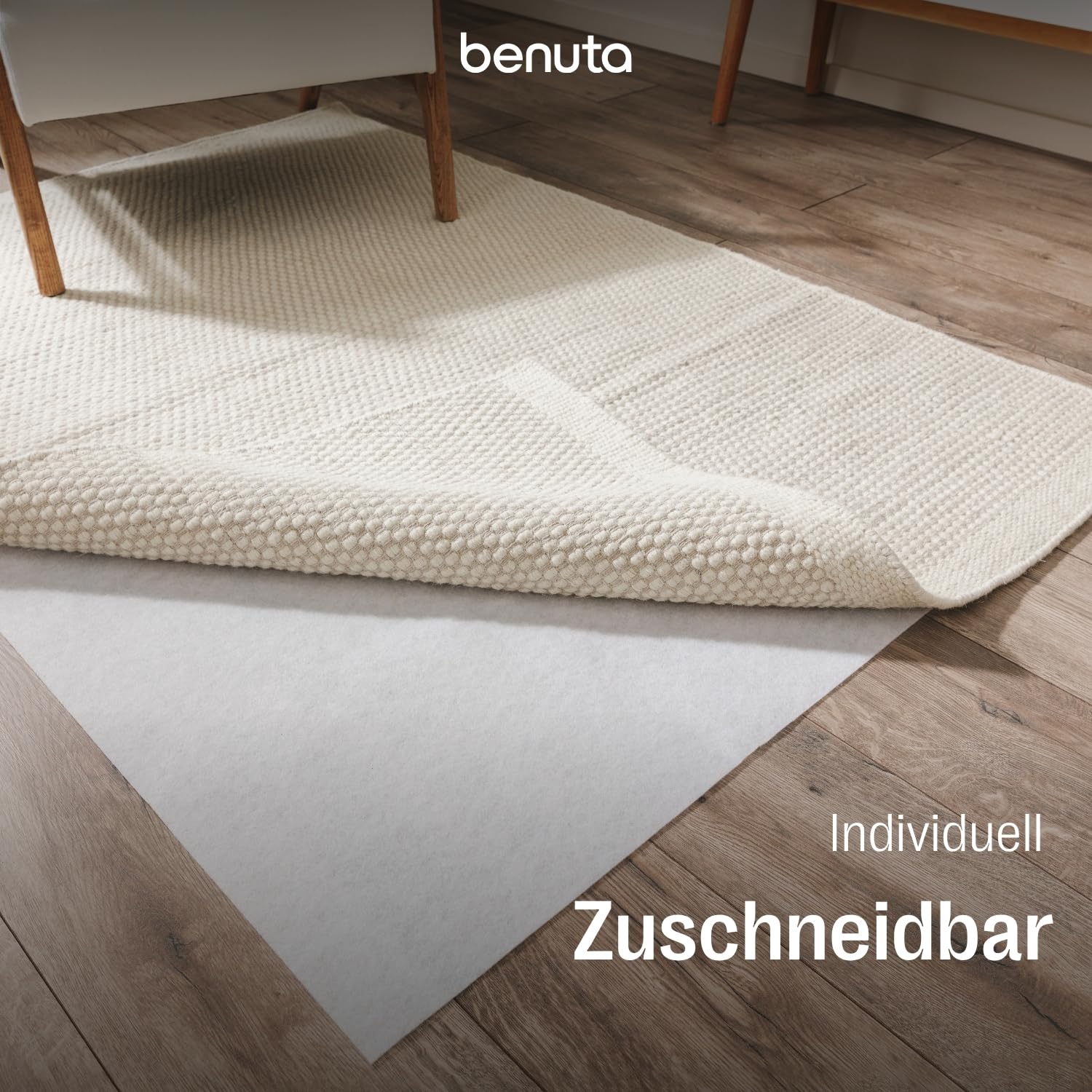 benuta Teppichunterlage - 70x240 cm für Läufer - Antirutschmatte - Antirutschunterlage zuschneidbar - rutschfeste Unterlage für Teppich Wohnzimmer - Extra Rutschunterlage Underlay