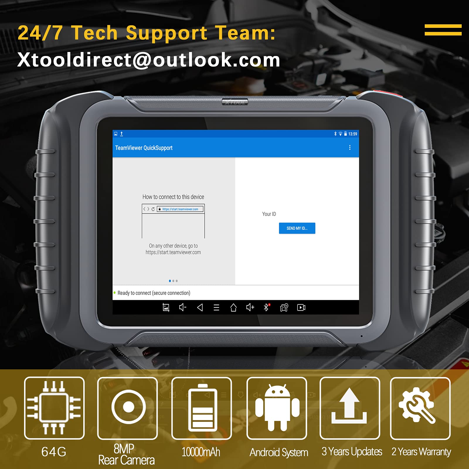 XTOOL D8 Automotive Scan Tool 2021 Newest, ECU Coding, BiDirectional