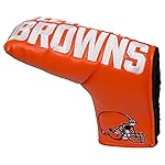 Team Golf NFL Cleveland Browns Vintage Blade Putter Cover Golf Club Vintage Blade Putter Headcover, Form Fitting Design, Fits Scotty Cameron, Taylormade, Odyssey, Titleist, Ping, Callaway