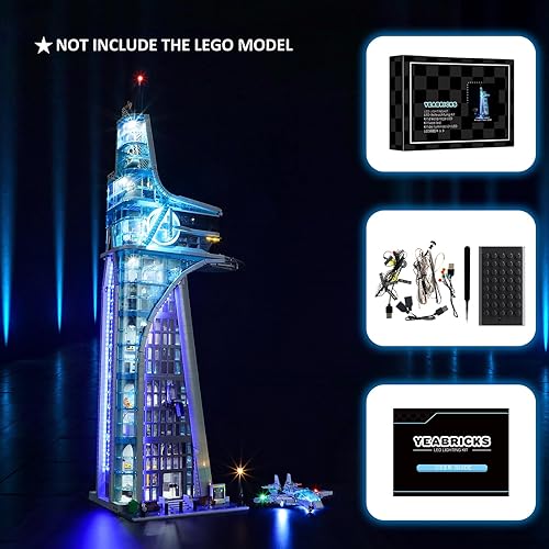 Miniatura 5 de YEABRICKS Luz LED para Lego-76269 Marvel Avengers Tower Building Blocks Model (Lego Set no incluido)