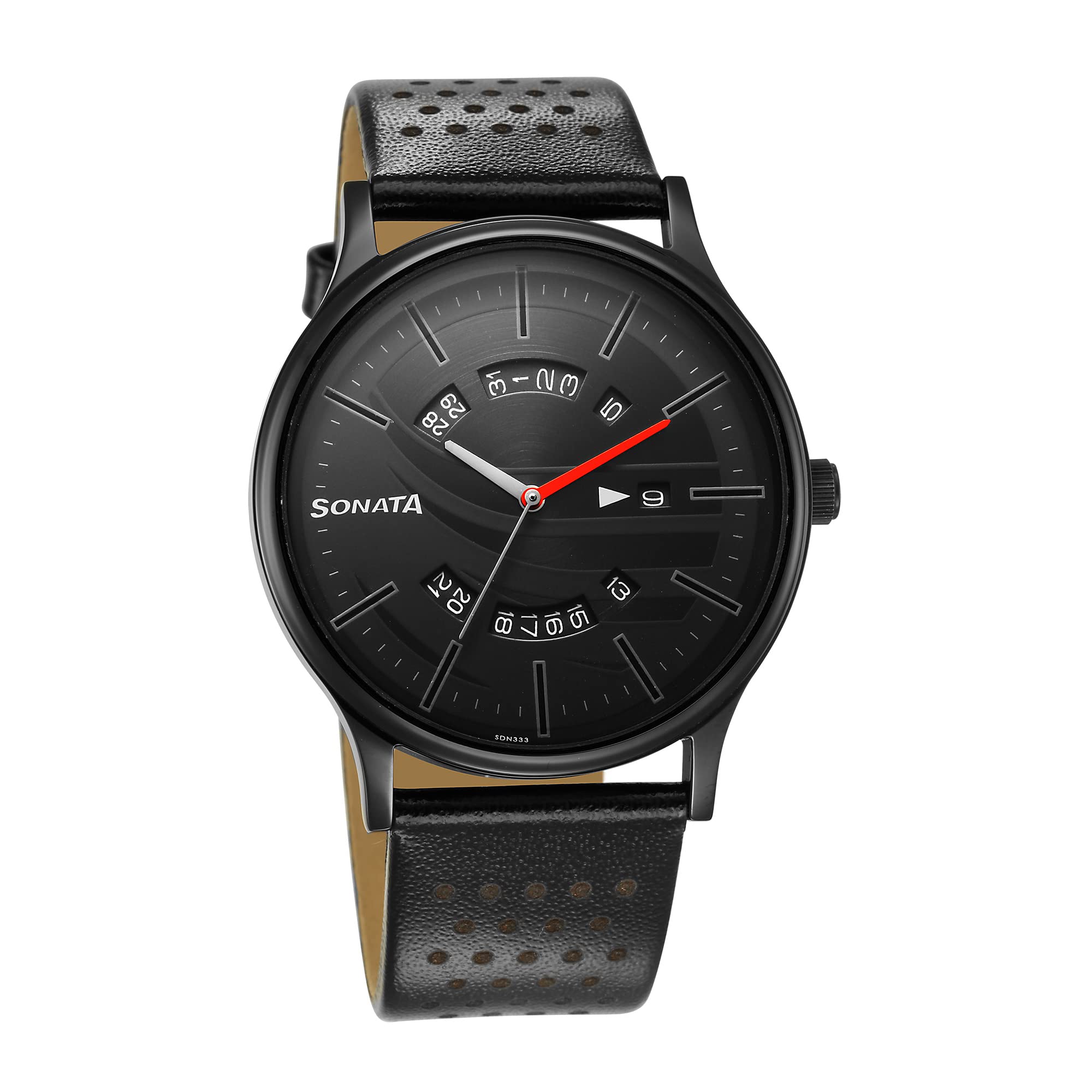 Sonata RPM Black Dial Leather Strap Watch for Men-77105NL06 (B0BPCT2ZNL) Amazon Price History, Amazon Price Tracker