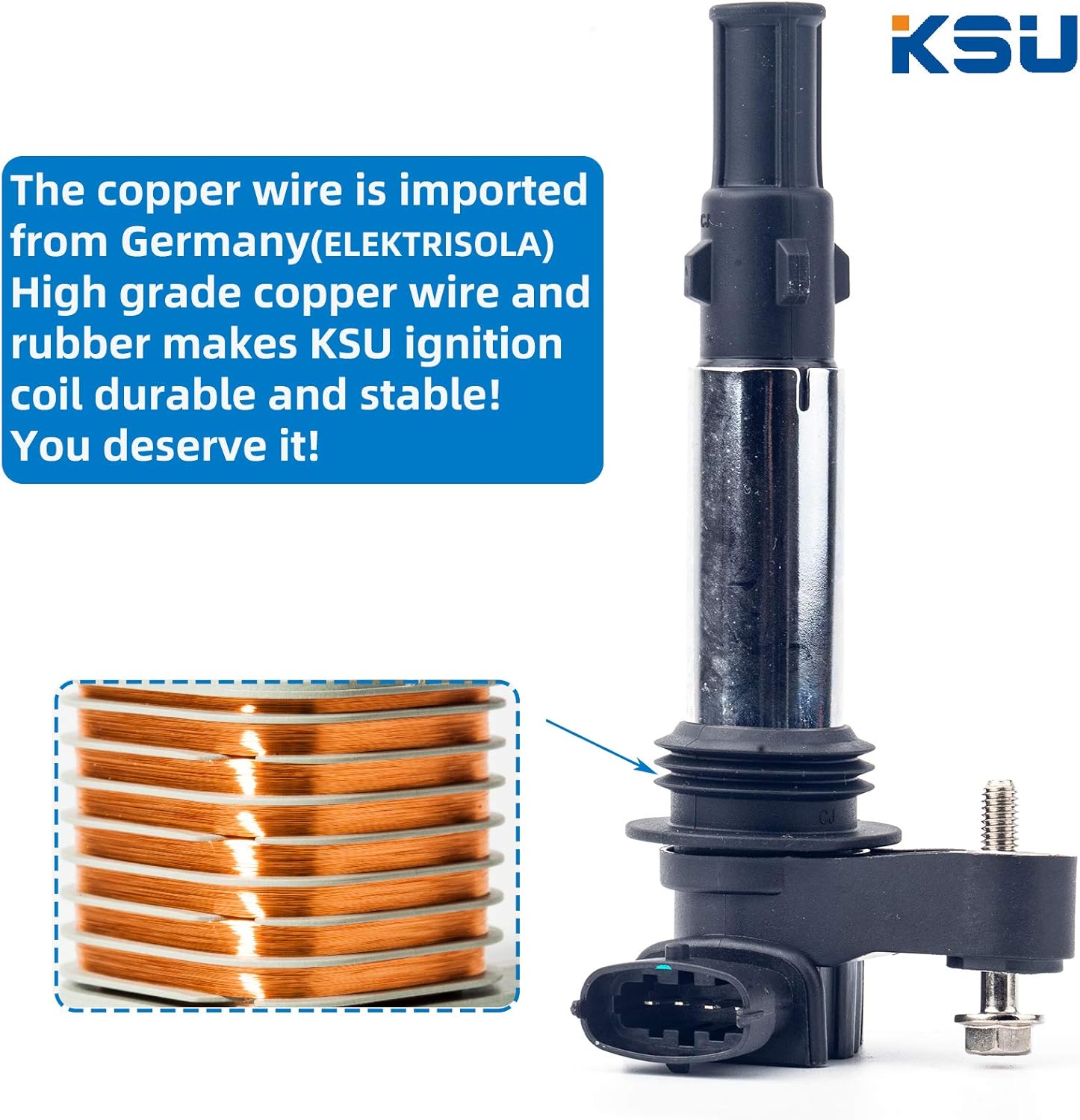 KSU Compatible with Ignition Coils Buick - Enclave - Cadillac - Traverse CTS STS - Chevy GMC Saab - 9-3 - Saturn - Outlook - V6 2.8L 3.6L Compatible with C1508 UF-375 UF375