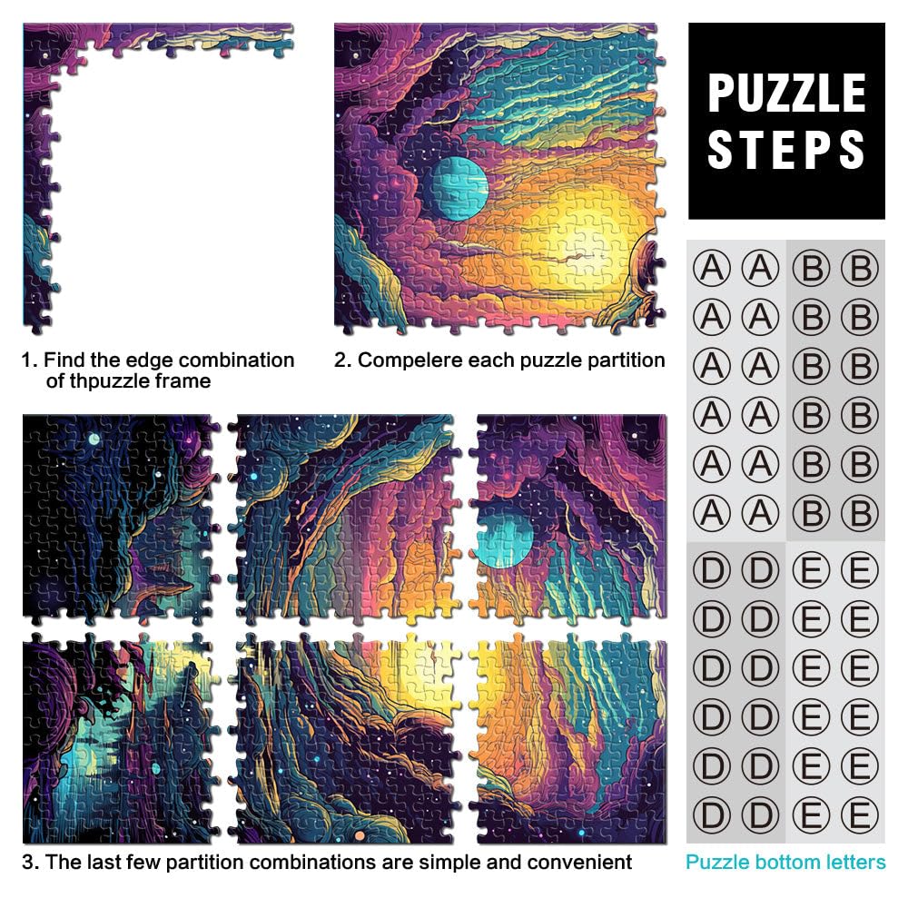 Puzzle da 2000 pezzi per adulti pianeta rompicapo puzzle con pezzi completamente ad incastro a forma casuale 70 x 100 cm per adolescenti 14+