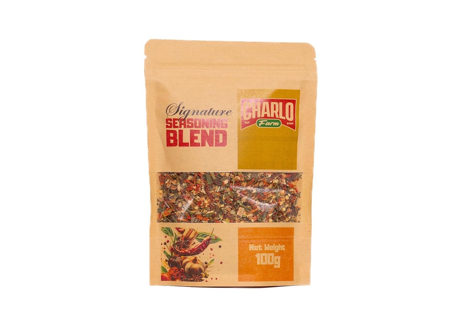 Charlo Farm's Signature Seasoning Blend (100g)– Authentic Trinidad Seasoning – Premium Dehydrated Caribbean Herbs – No Additives or Preservatives Perfect for Green Seasoning