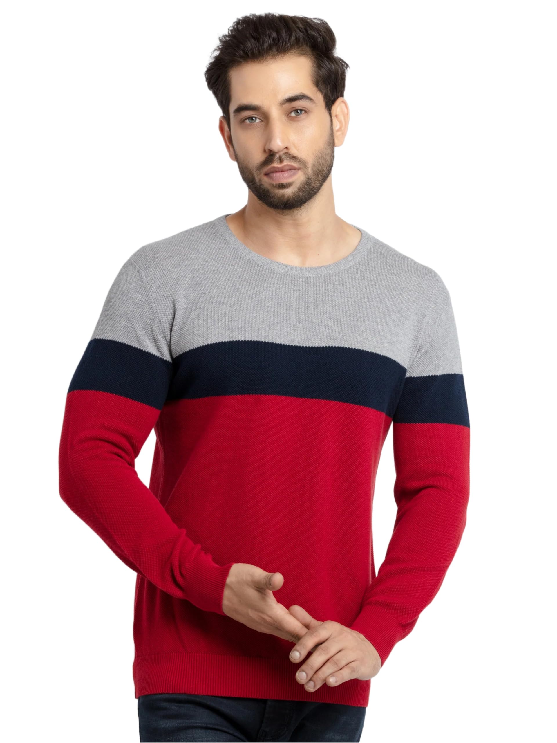 status quo Mens Colorblocked Regular Fit Sweater-picture-15