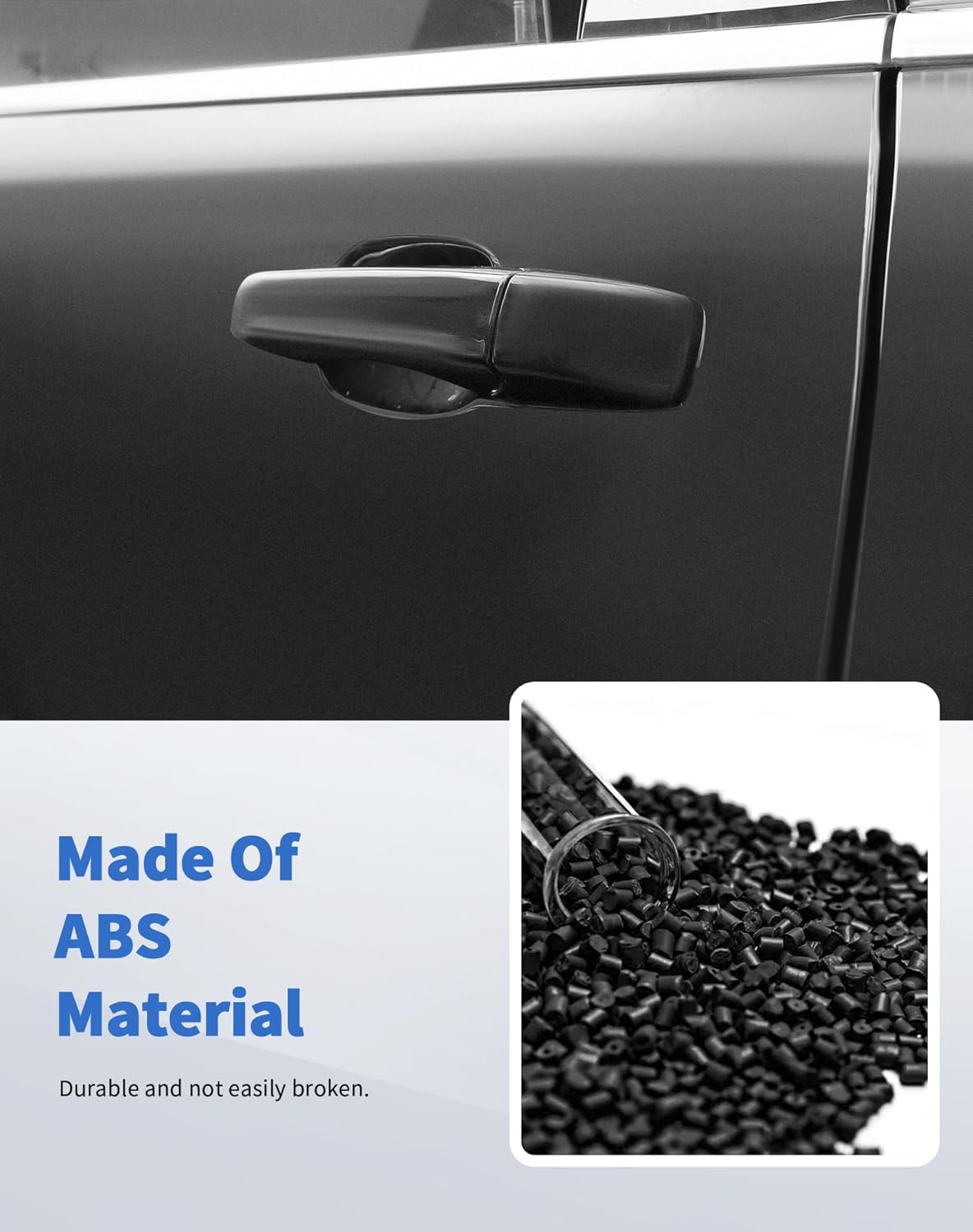 for Jeep Grand Cherokee Black Exterior Door Handle Cover Kit with Smart Key Holes for 2011-2021 Jeep Grand Cherokee/Dodge Durango 2011-2020 Accessories