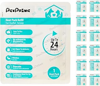 Pet Prime 12-Pack Disposable Heat Packs for Heartbeat Plush Toys，Up to 24H Odorless Warmth, Easy to Use, Instant Comfort Companion for Anxious Pets