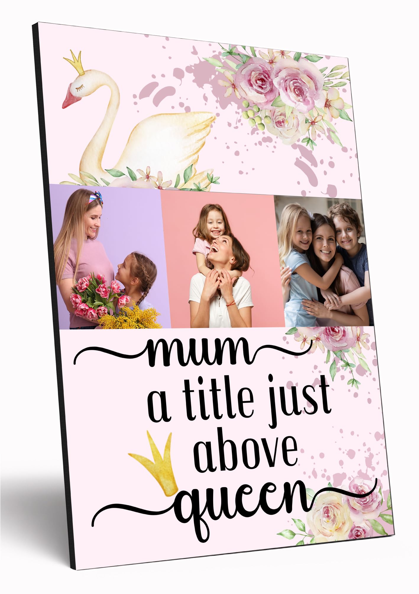 Personalised Photo Gift A4 Wooden Wall Art Mother's Day Customised Print for Mum Mummy Grandma Nan Gift