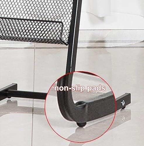 Miniatura 6 de Revistero Revistero de 3 niveles, estante de exhibición de folletos de metal, organizador de estante de literatura para piso de sala de