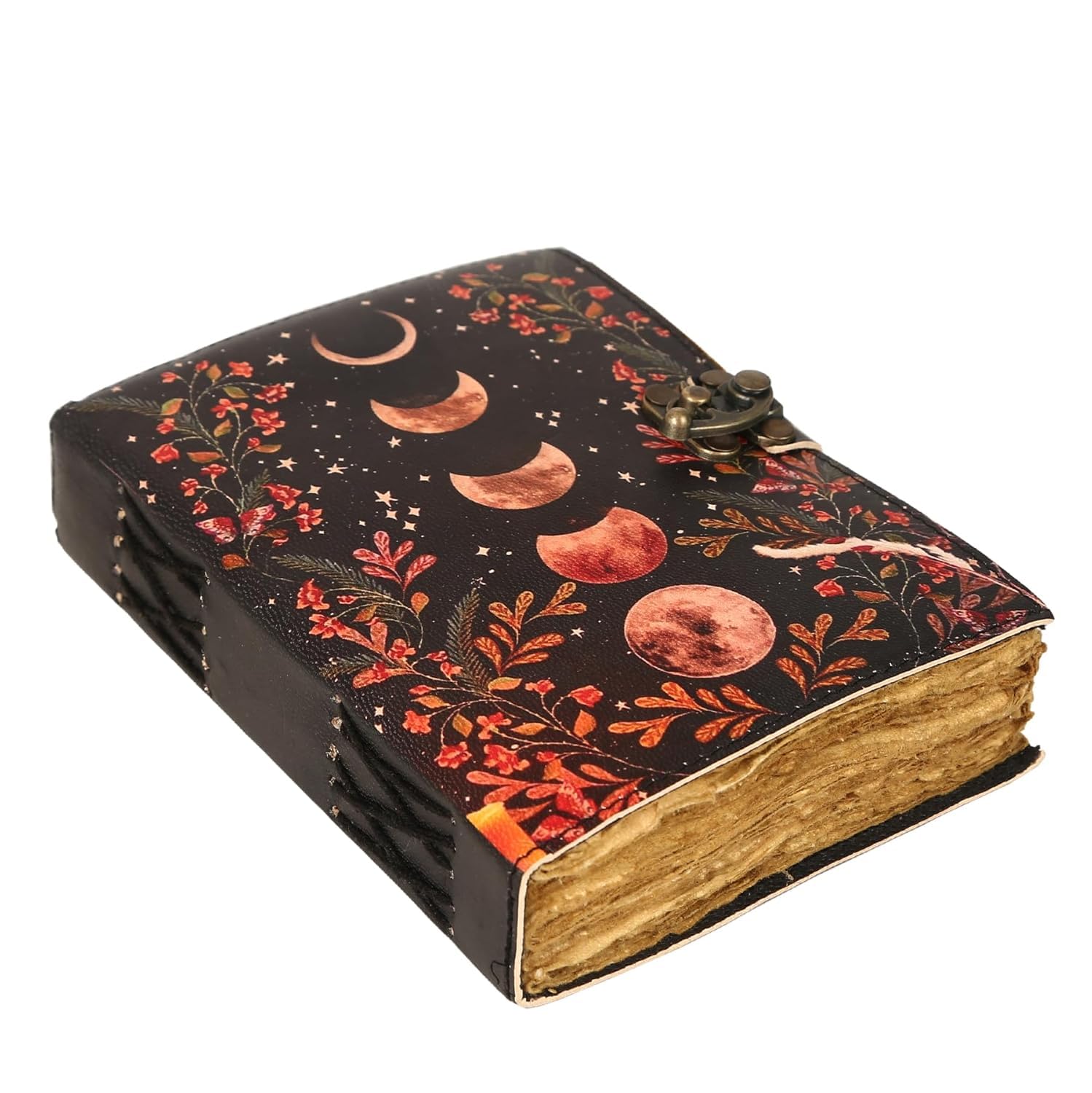 CRAFT JUNKY Vintage Leather Journal Diary, 200 Pages Moon