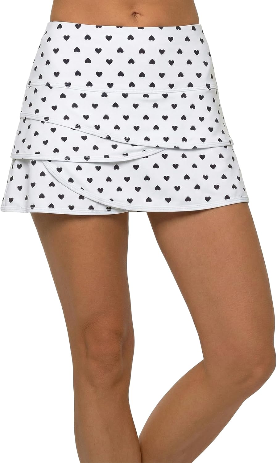 Lucky In Love Womens Scallop Tennis Skirt, Premium Moisture-Wicking Athletic Skort for Tennis, Pickleball, Padel & Workout