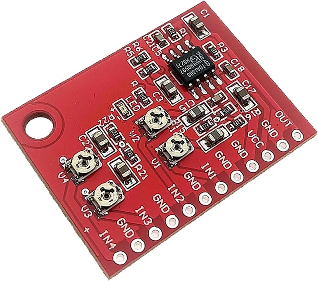 Ne5532 TDA1308 Mono Signal Input Audio Mixing Board 4 Inputs And 1 Mixed Output For Microphone Sound Mixing Module(NE5532)