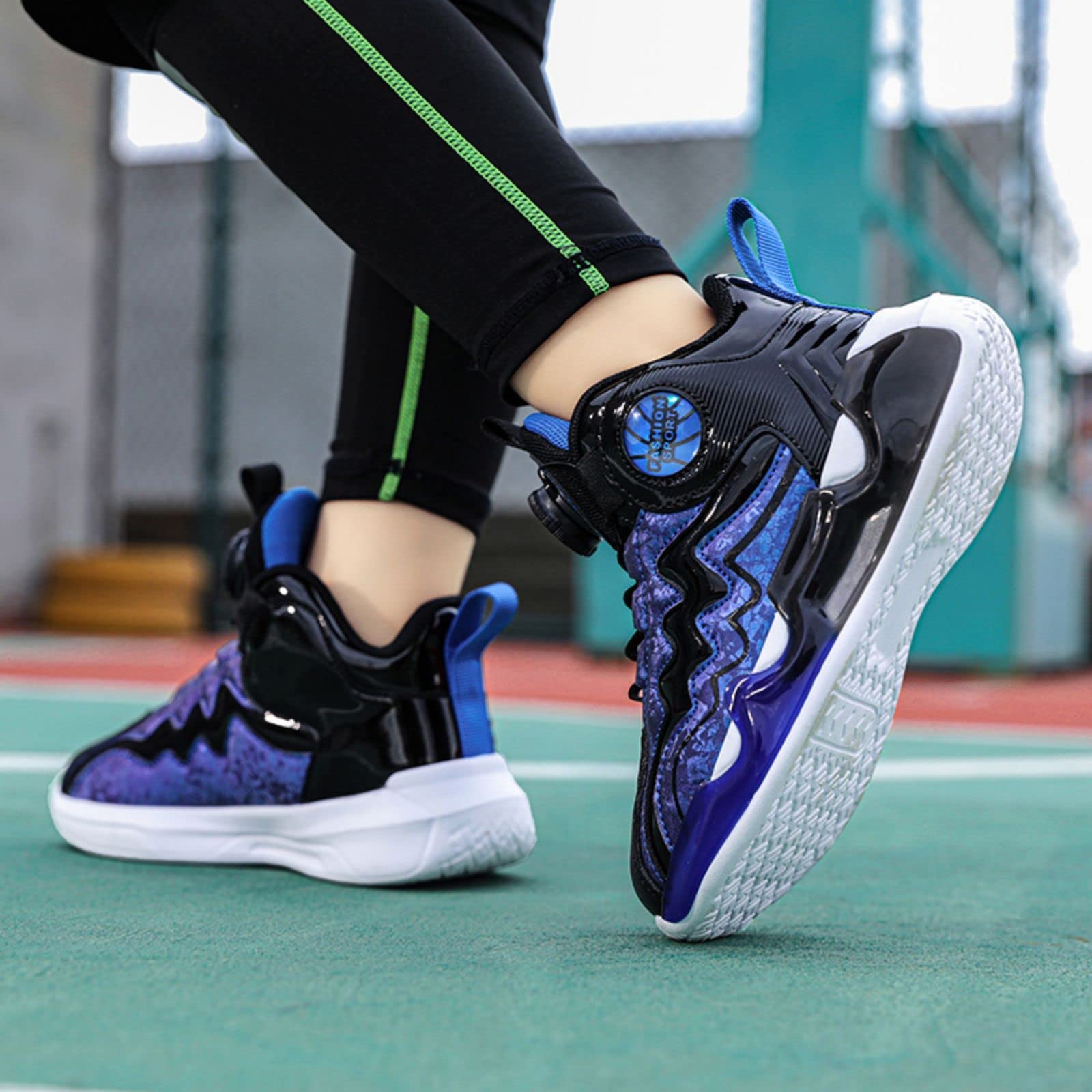 Neue Kinder Basketballschuhe Kinder Sportschuhe Twist Schnalle Turnschuhe Jungen und Mädchen Basketballschuhe