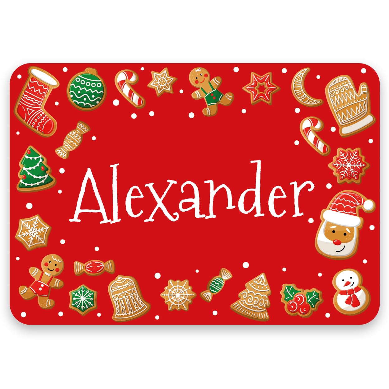 Paper Themes Christmas Cookies Personalised Christmas Placemats (Christmas Cookies)