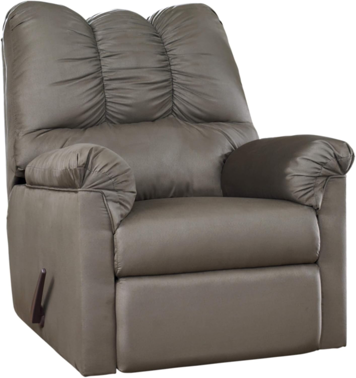 Signature Design by Ashley Darcy Casual Plush Manual Pull-Tab Rocker Recliner, Grayish Brown