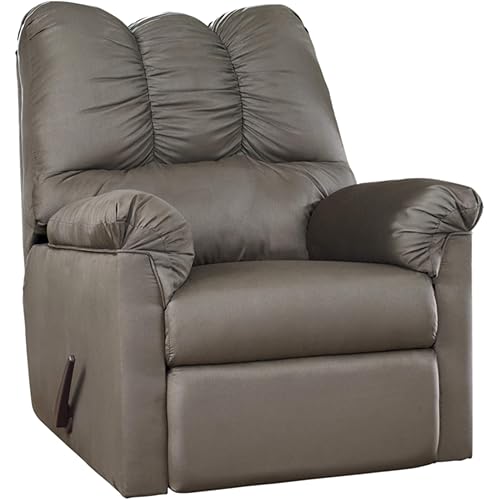 Signature Design by Ashley Darcy Casual Plush Manual Pull-Tab Rocker Recliner, Grayish Brown