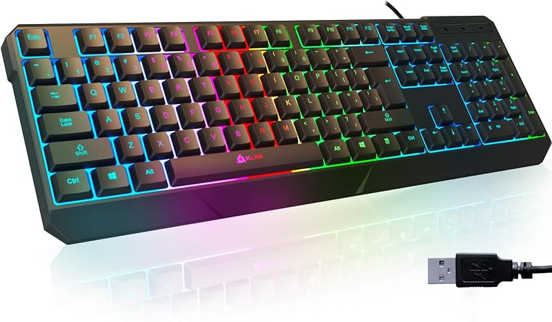 Chroma – USB RGB Gaming Keyboard, Wired PC Computer Keyboard, Membrane, Waterproof Durable, 2 ms Response, PS4/PS5 & Mac Compatible