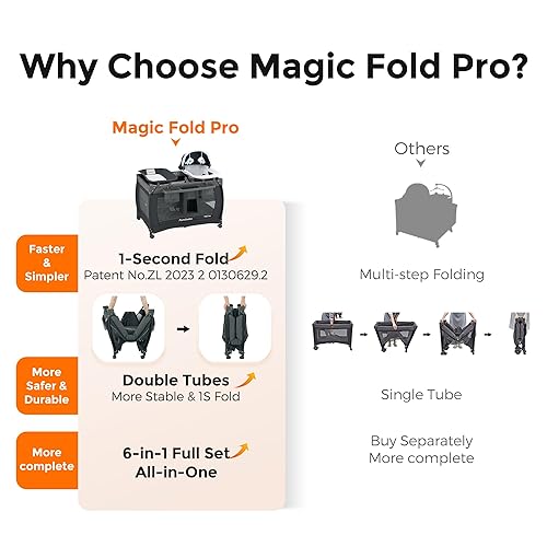 Miniatura 4 de Pamo Babe Cuna portátil para bebé corralito portátil para bebé con moisés y cambiador