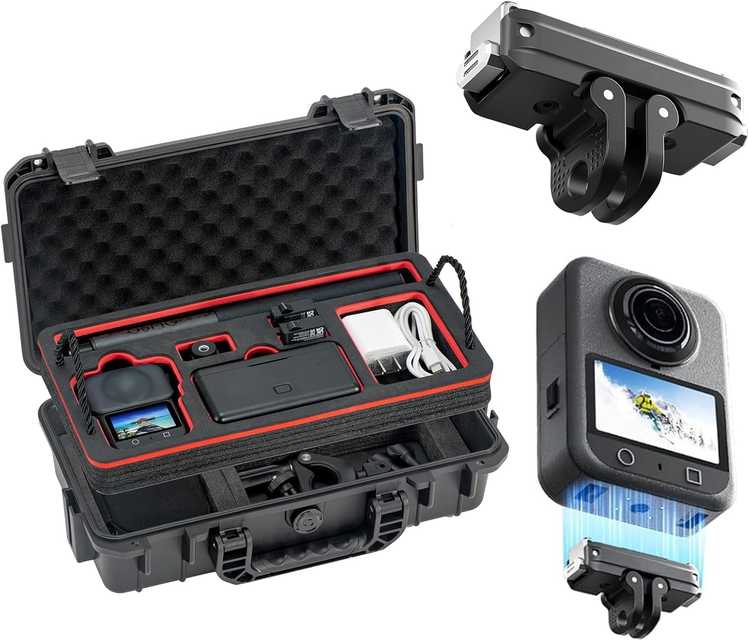 Osmo 360 Carrying Case and Quick Release Magnetic Adapter Mount for DJI Osmo 360 Adventure Combo