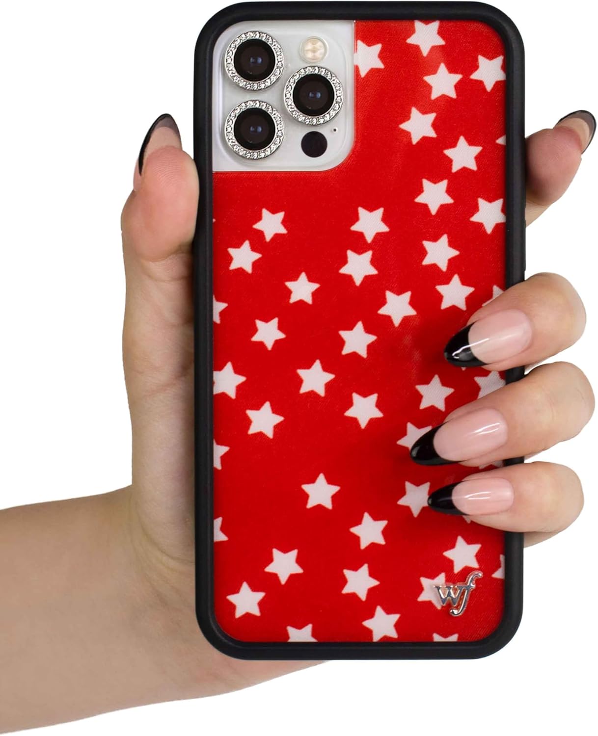 Wildflower Cases - Compatible with iPhone 11 | Protective Black Bumper, 6.5ft Drop Test Certified, Women Owned Small Business | White, Patriotic, Red, Flag, Stars | National Anthem