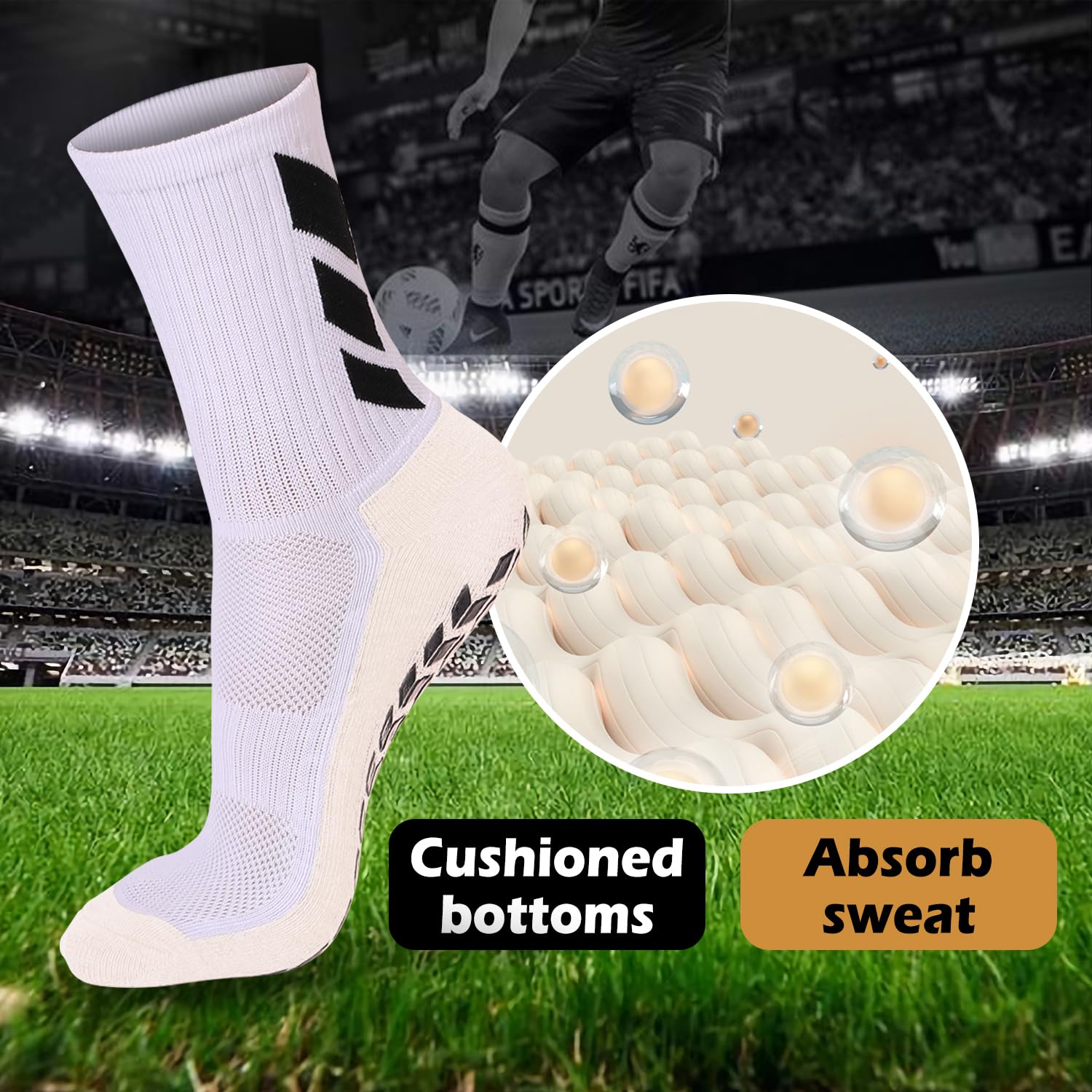 Calcetines de fútbol antideslizantes para fútbol y baloncesto