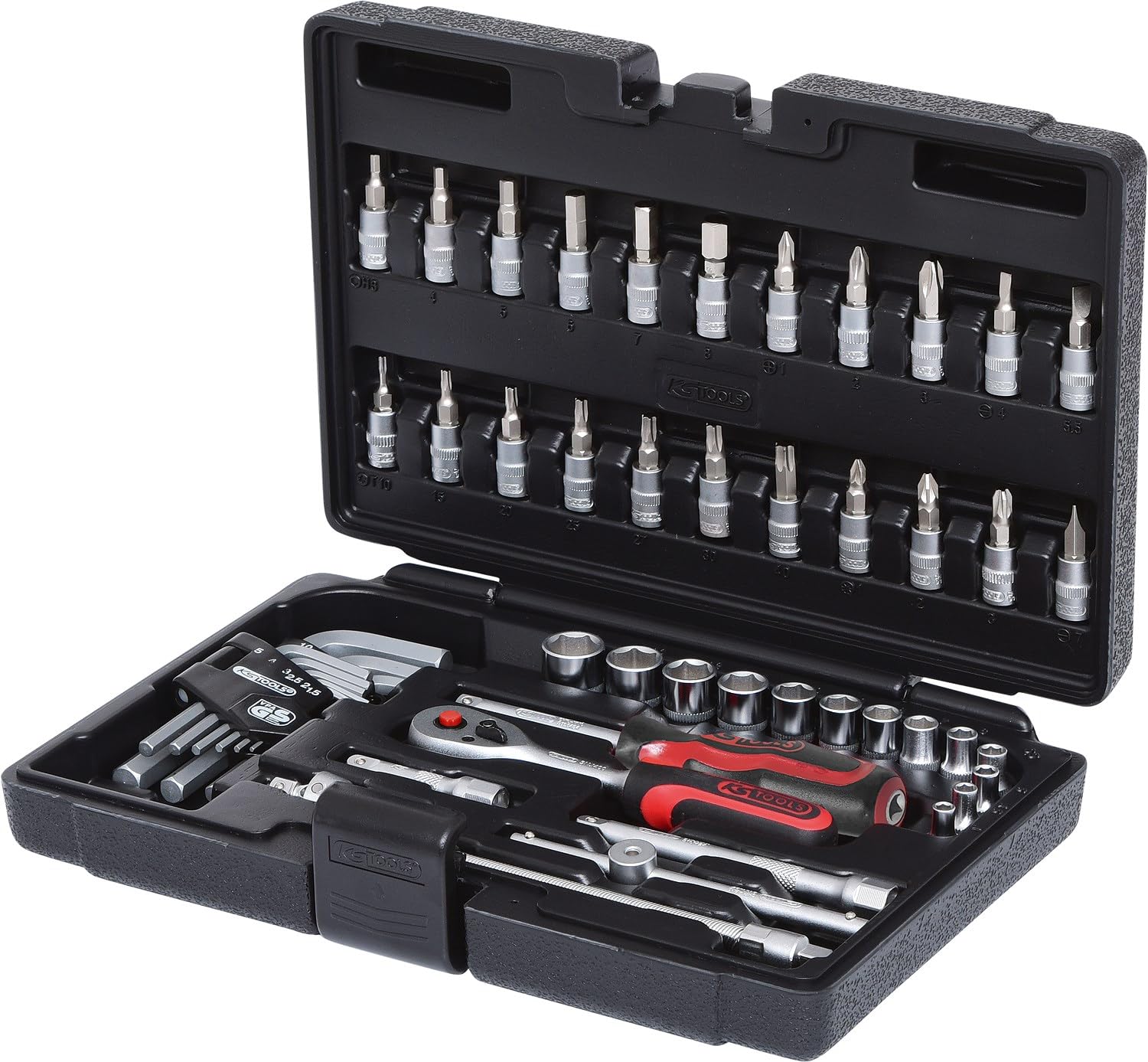 Ks Tools Rot, Schwarz 911.0651 1/4-Inch Superlock Socket Set (51 Pieces)
