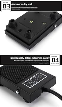 Comfortable Foot Controlled Mechanism Aluminum Sturdy Builds For Sewing Tasks Overcurrent Instrument Foot Pedals Switches For Sewing Machines