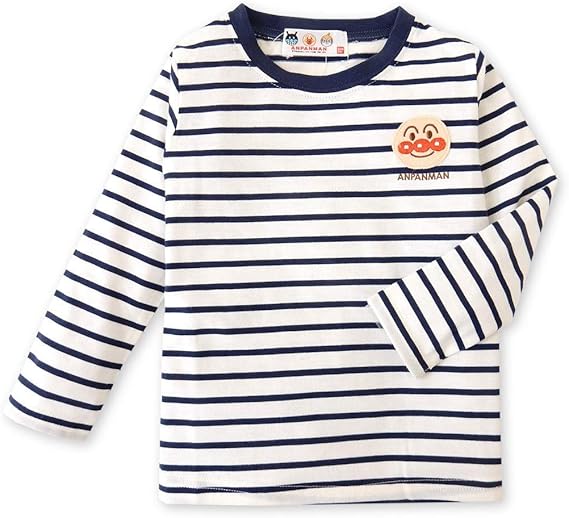 Amazon Co Jp ネイビー 80cm 男児 ベビー 長袖 ｔシャツ ボーダー柄 アンパンマン ワッペン 子供服 男の子 Iw 0046 服 ファッション小物