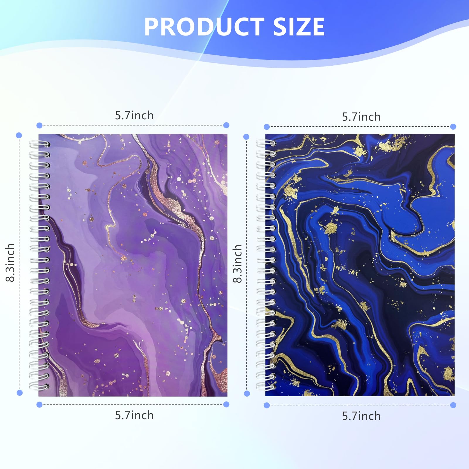 DHATMYC 2 Pack Reusable Sticker Book Collecting Album A5 Size 32+32 Sheets Release Paper Sticker Collection Storage Book for Adults Sticker Saver Holder Book (Blue+Purple) - Image 5