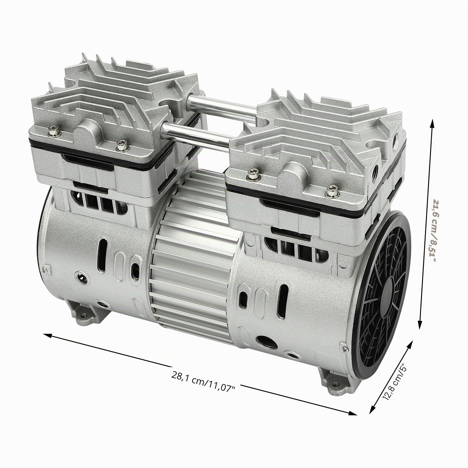 Vakuumpumpe öLfrei,800w Vakuumpumpe öLfrei Unterdruckpumpe Vakuum Industrie Labor Vakuum Pumpe Geschwindigkeit 1400rpm,FüR Gasdichtheitsexperimente, Chirurgische Vakuumabsaugung