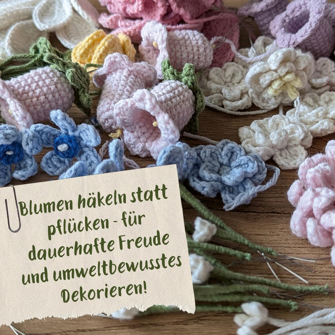 Romantische Blumen häkeln: Mit vielen Anwendungsideen