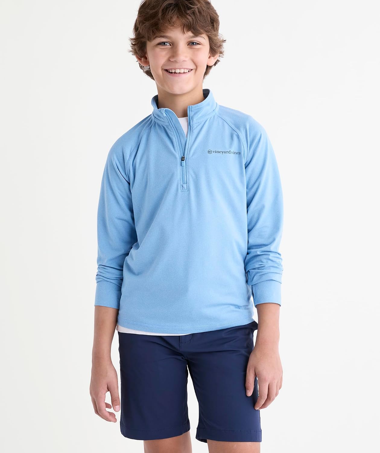 Vineyard Vines Boys' Island Time Raglan Quarter Zip