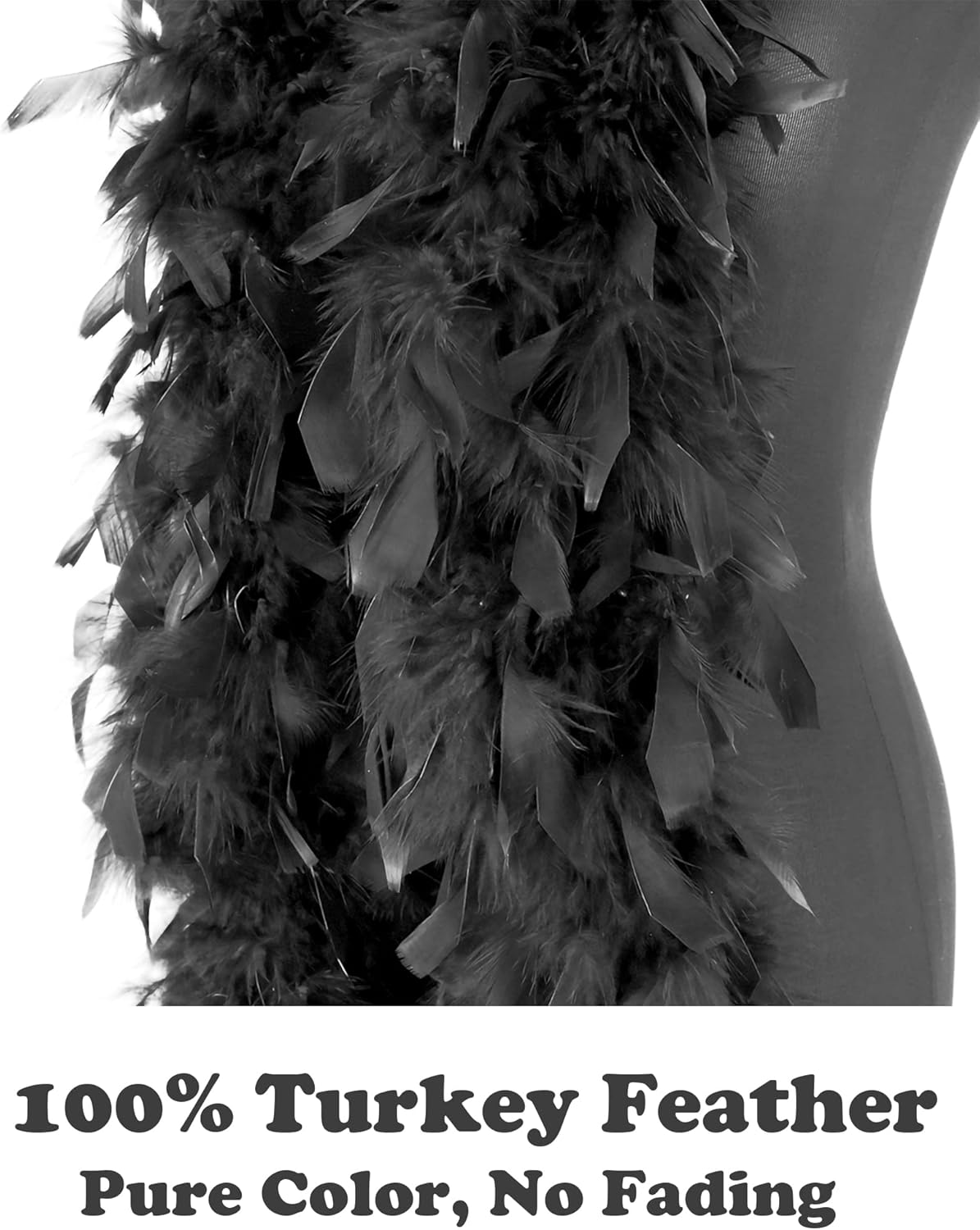 Colorful Feather Boas 45g, 6.6ft Feather Boa for Women for Dancing Wedding Party Halloween,with Heart Sunglasses - Image 4