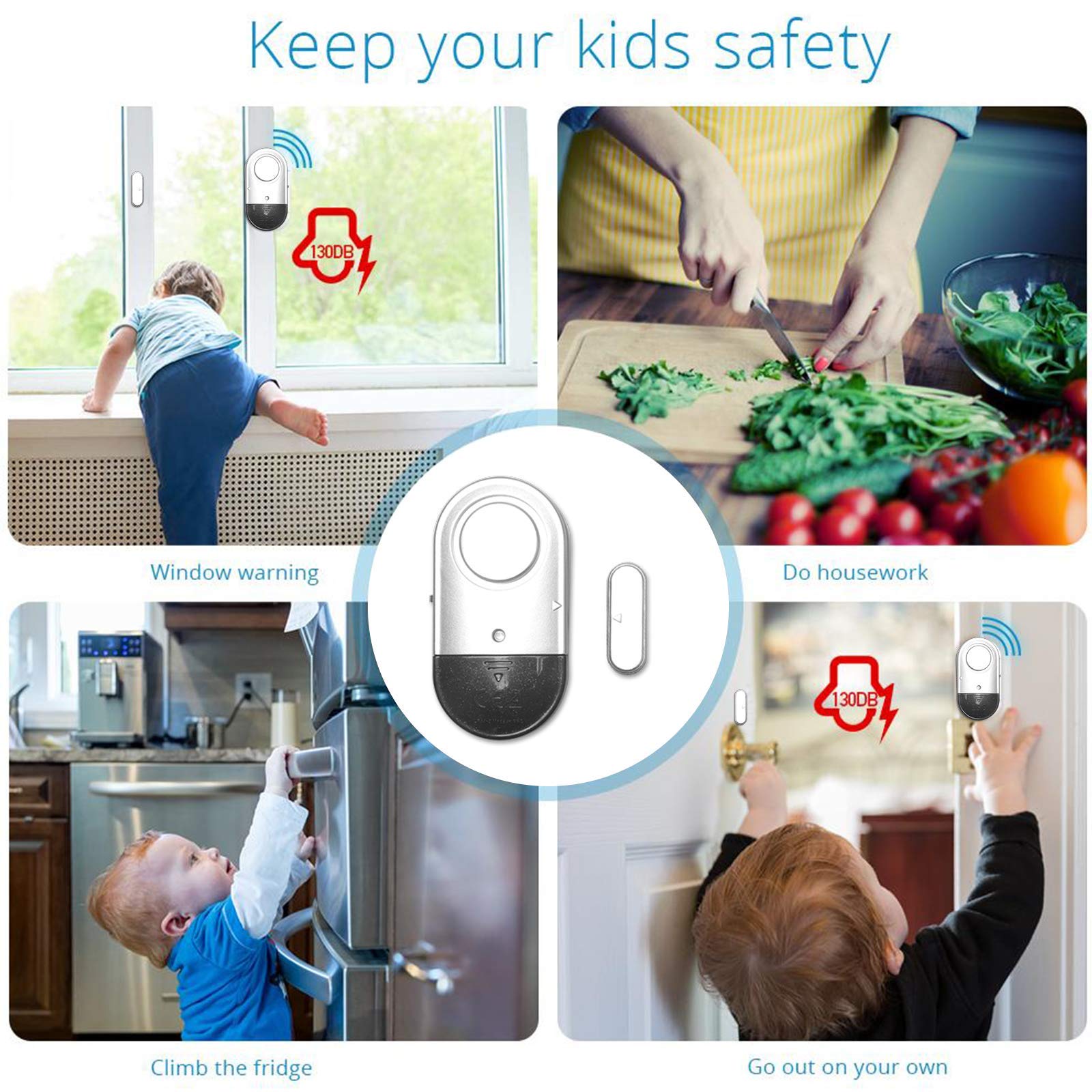 Door Window Alarms, 120 DB Pool Alarms For Inground