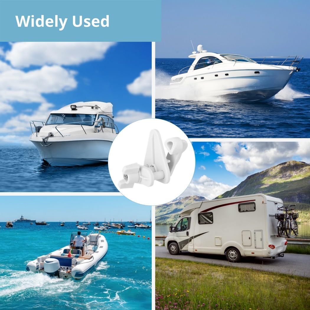 for Boat Commercial, 4 Pcs Pontoon Gate Latches, Gate Locks, Marine Boat Door Latch Replacement, Fits 1-1.25 Inch Square Frame, Right- Or Left-Hinge Gate