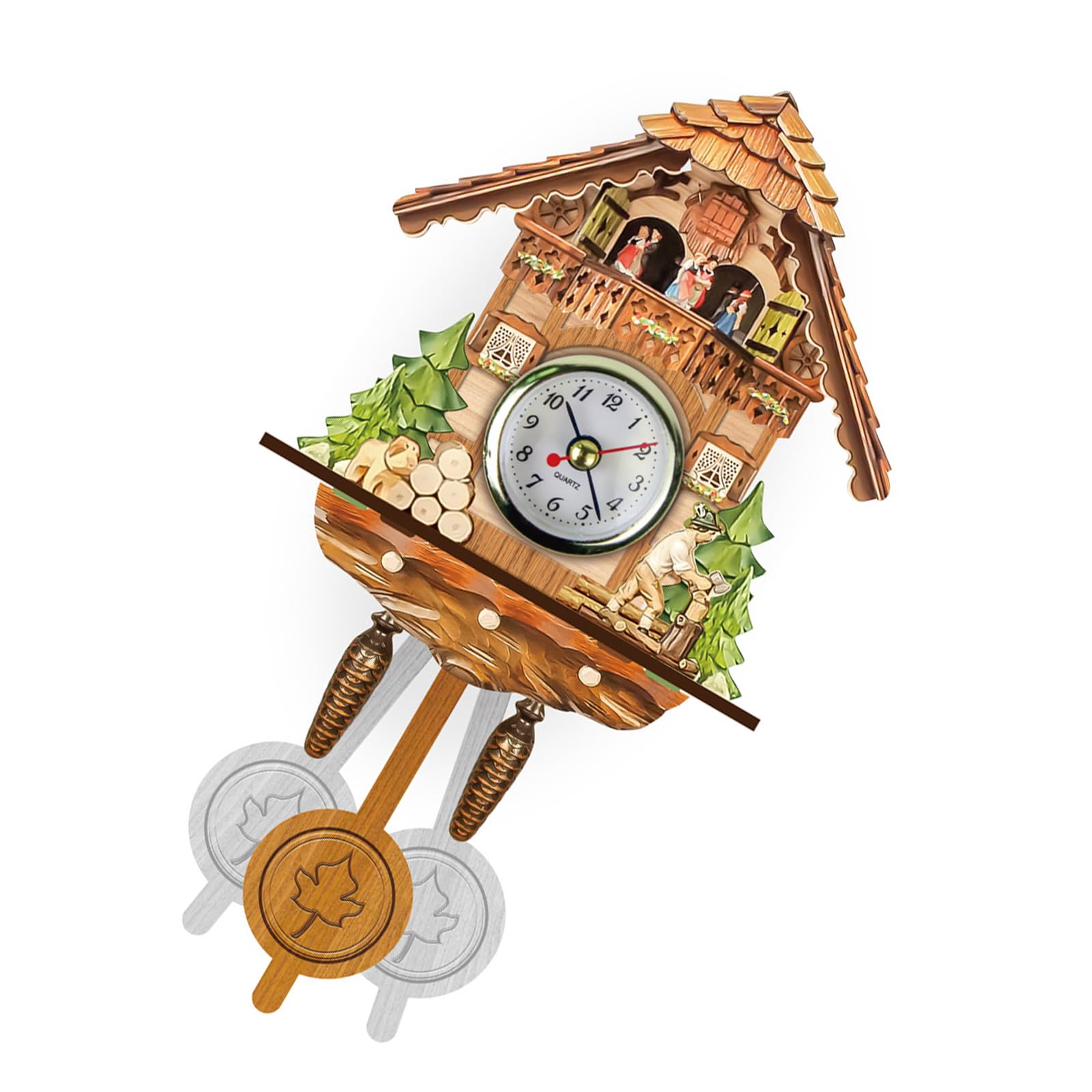 Yhplxyuus Timekeeping Wood Bird Clock Enhances Living Room Ambiances Battery Operated Wall Clock Home Decoration Home Living Room